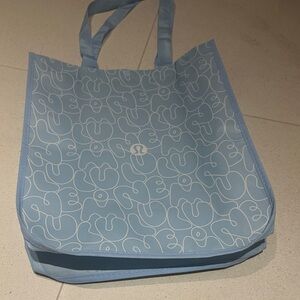 lululemon athletica Light Blue Patterned tote.